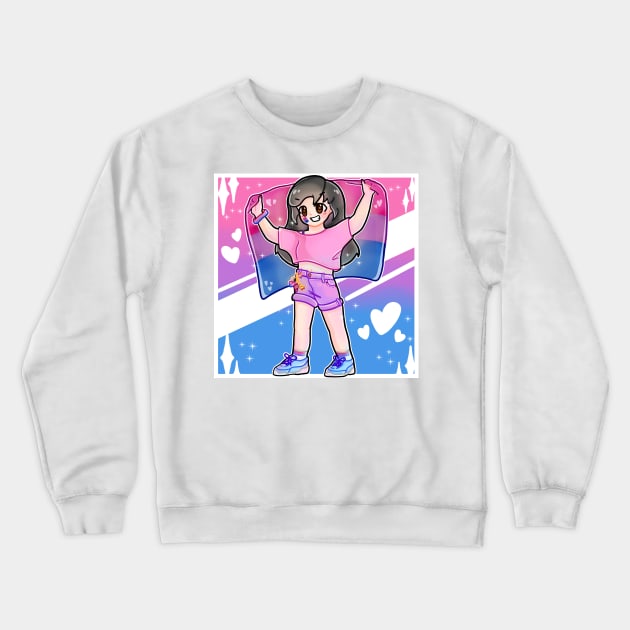 Raise Your Flag! Bi Pride! Crewneck Sweatshirt by franzieart